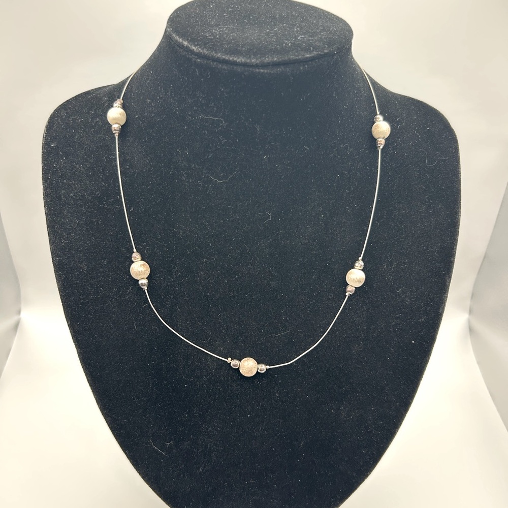 LAST CHANCE Vintage Sterling Karl Lagerfeld ‘KL’ Necklace 16 inch 3inch extender